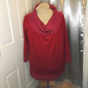 ✨red cowl neck sweater✨